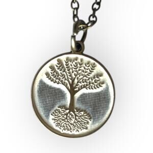 Gleeful Peacock "Remember Your Roots" pendant necklace